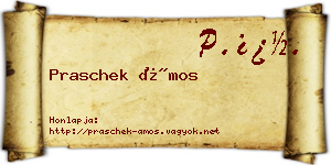 Praschek Ámos névjegykártya